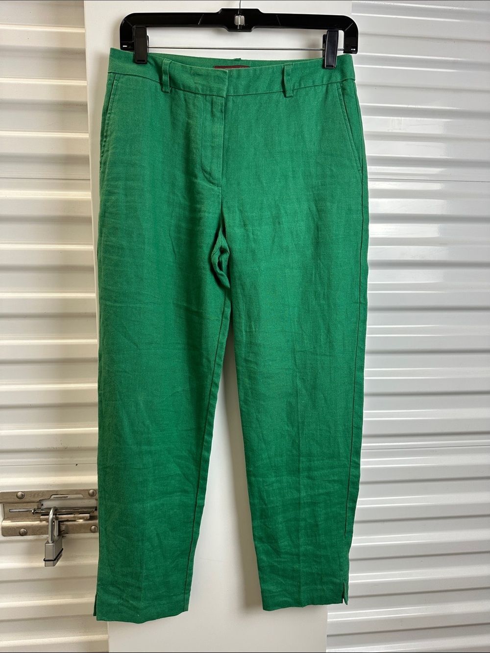 Comptoir Des Cotonniers Green Linen Slacks